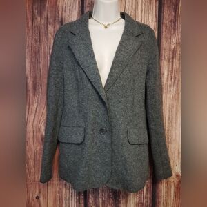 Talbots Gray Wool Blazer Size 8 NWOT!